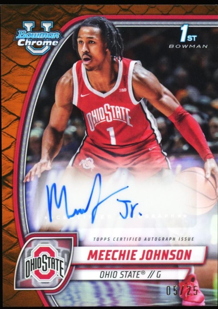 Meechie Johnson [Reptilian Orange Refractor Autograph] #54