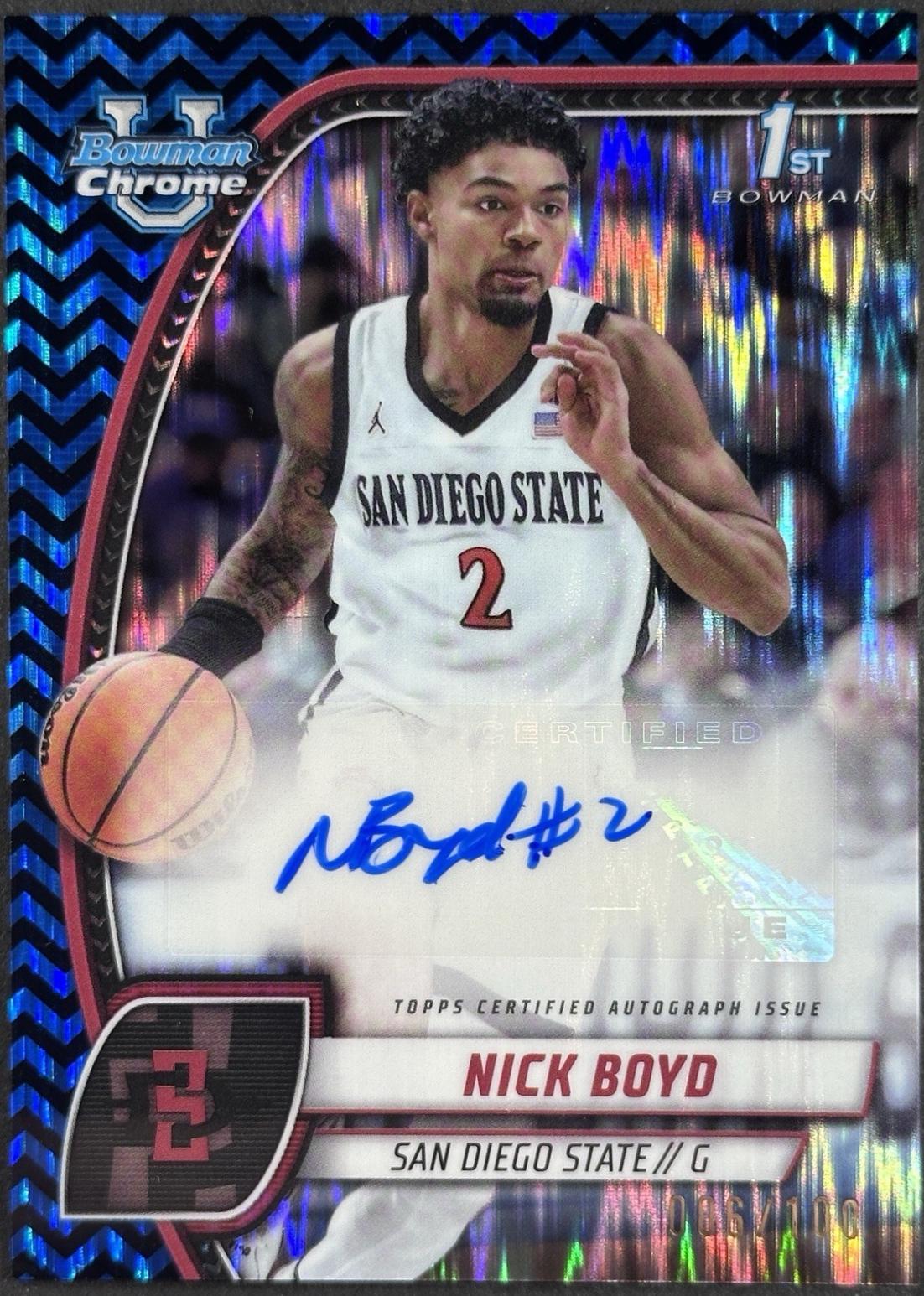 Nick Boyd [Black Blue Refractor Autograph] #73
