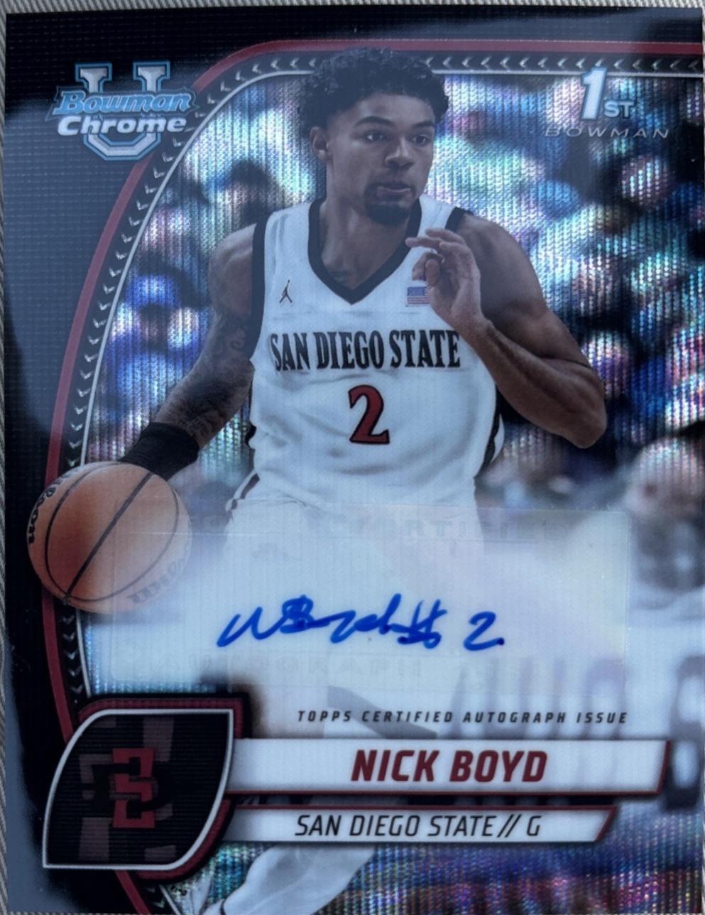 Nick Boyd [Black Wave Refractor Autograph] #73