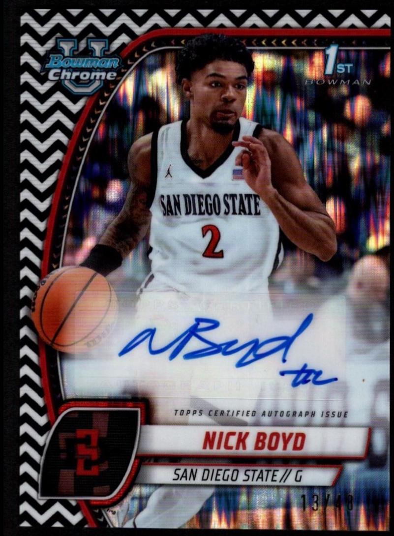 Nick Boyd [Black White Refractor Autograph] #73
