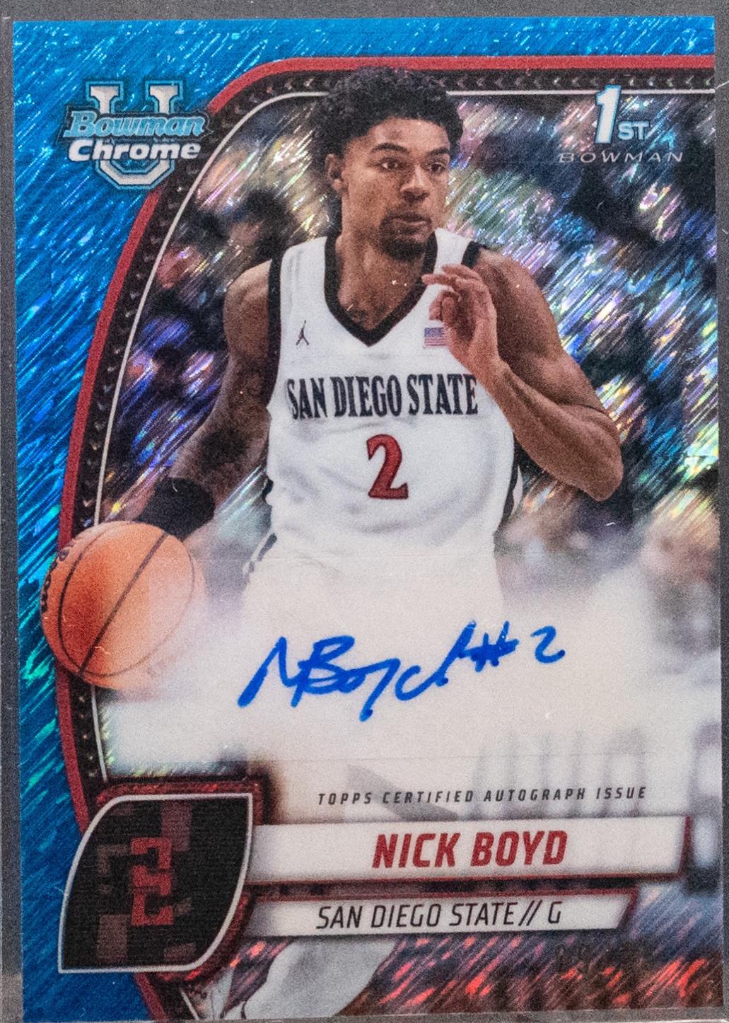 Nick Boyd [Blue Shimmer Refractor Autograph] #73