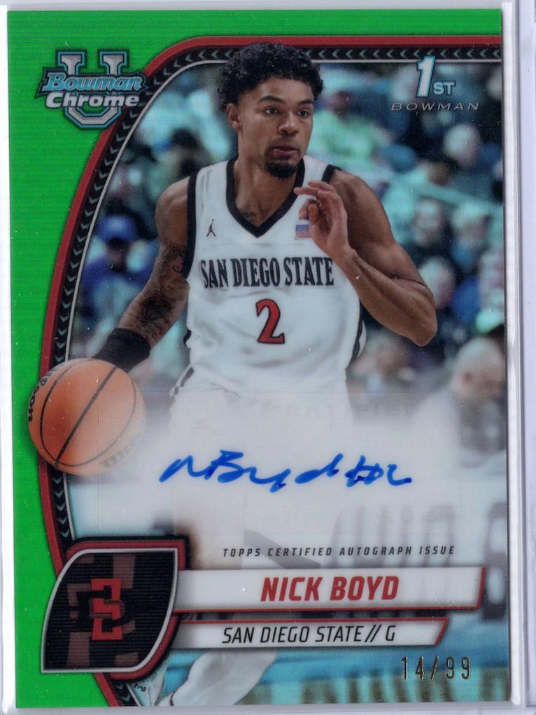 Nick Boyd [Green Refractor Autograph] #73