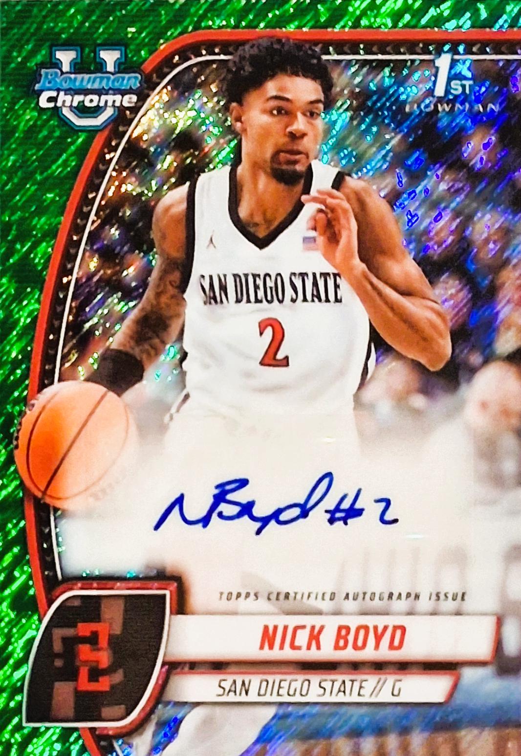 Nick Boyd [Green Shimmer Refractor Autograph] #73