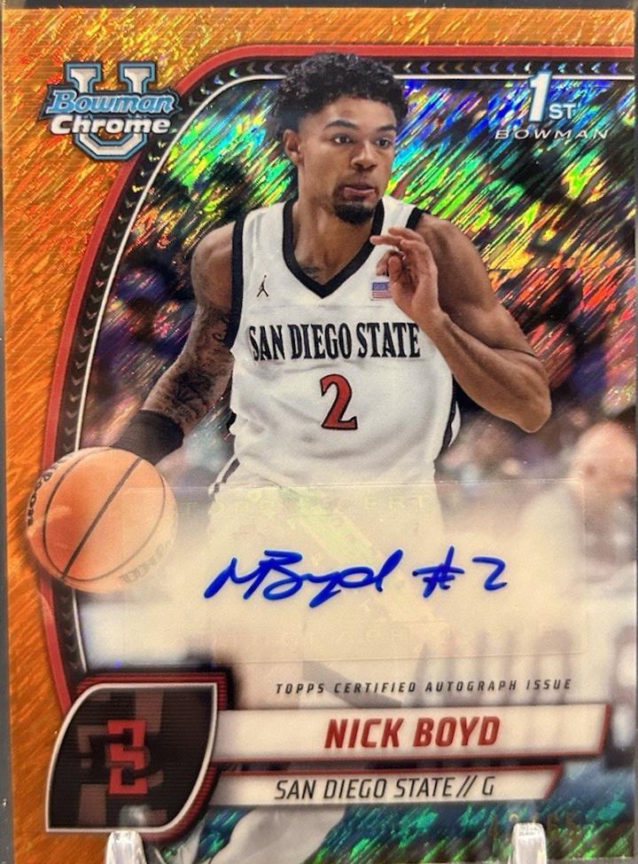 Nick Boyd [Orange Shimmer Refractor Autograph] #73