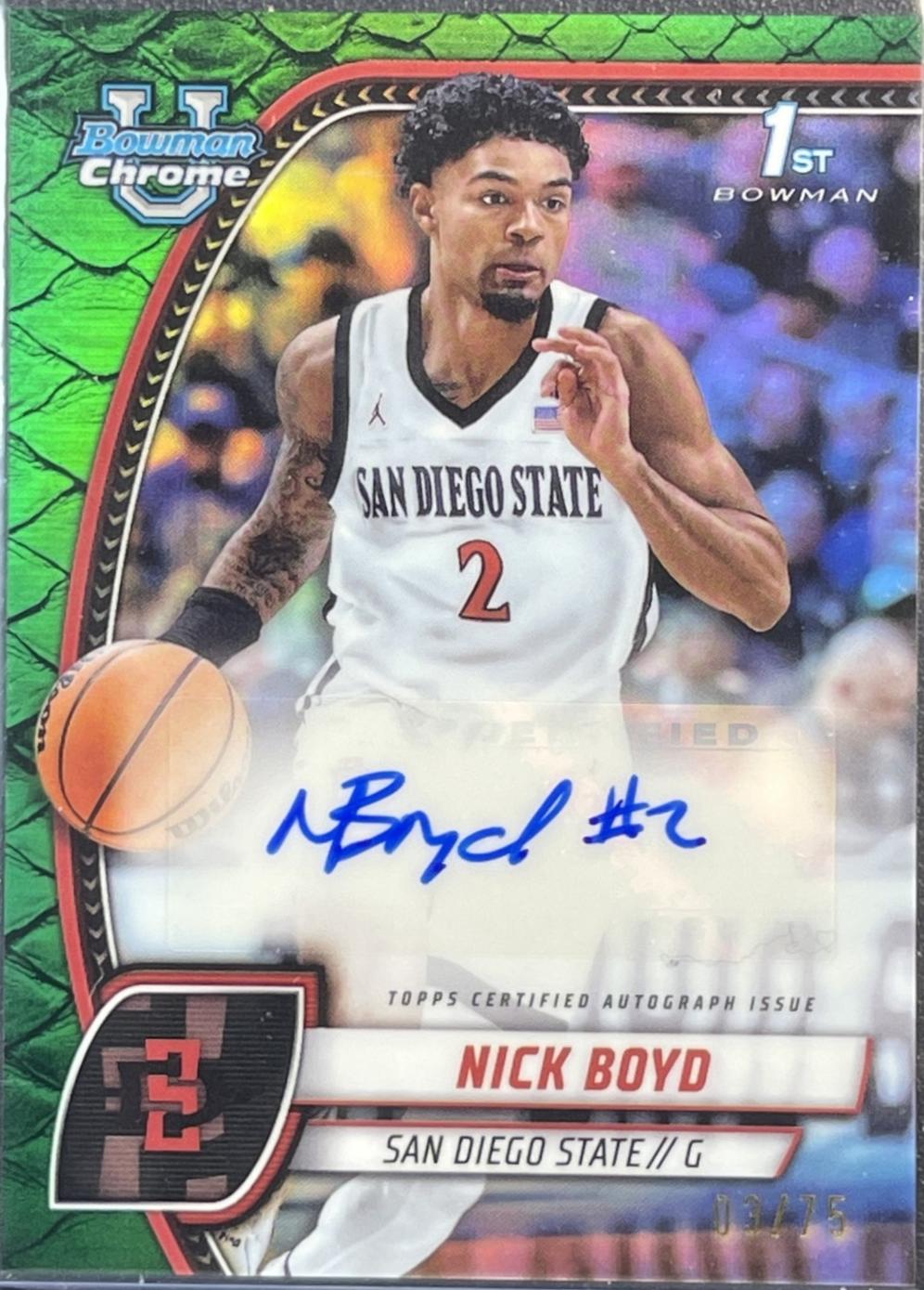 Nick Boyd [Reptilian Green Refractor Autograph] #73