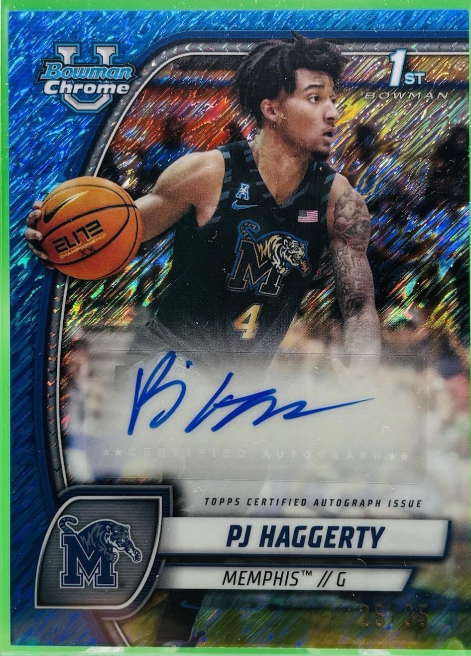 PJ Haggerty [Blue Shimmer Refractor Autograph] #59