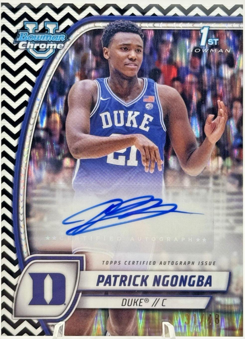 Patrick Ngongba [Black White Refractor Autograph] #58