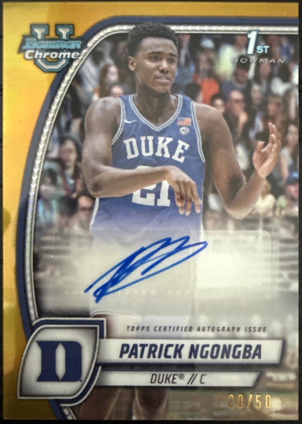 Patrick Ngongba [Gold Refractor Autograph] #58