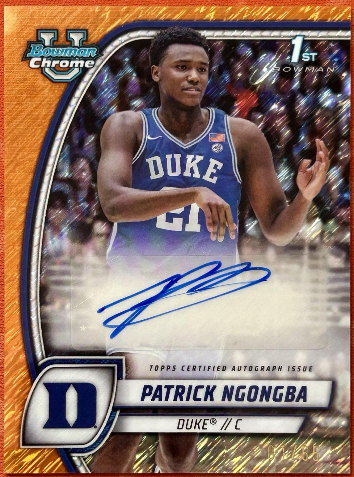 Patrick Ngongba [Orange Shimmer Refractor Autograph] #58