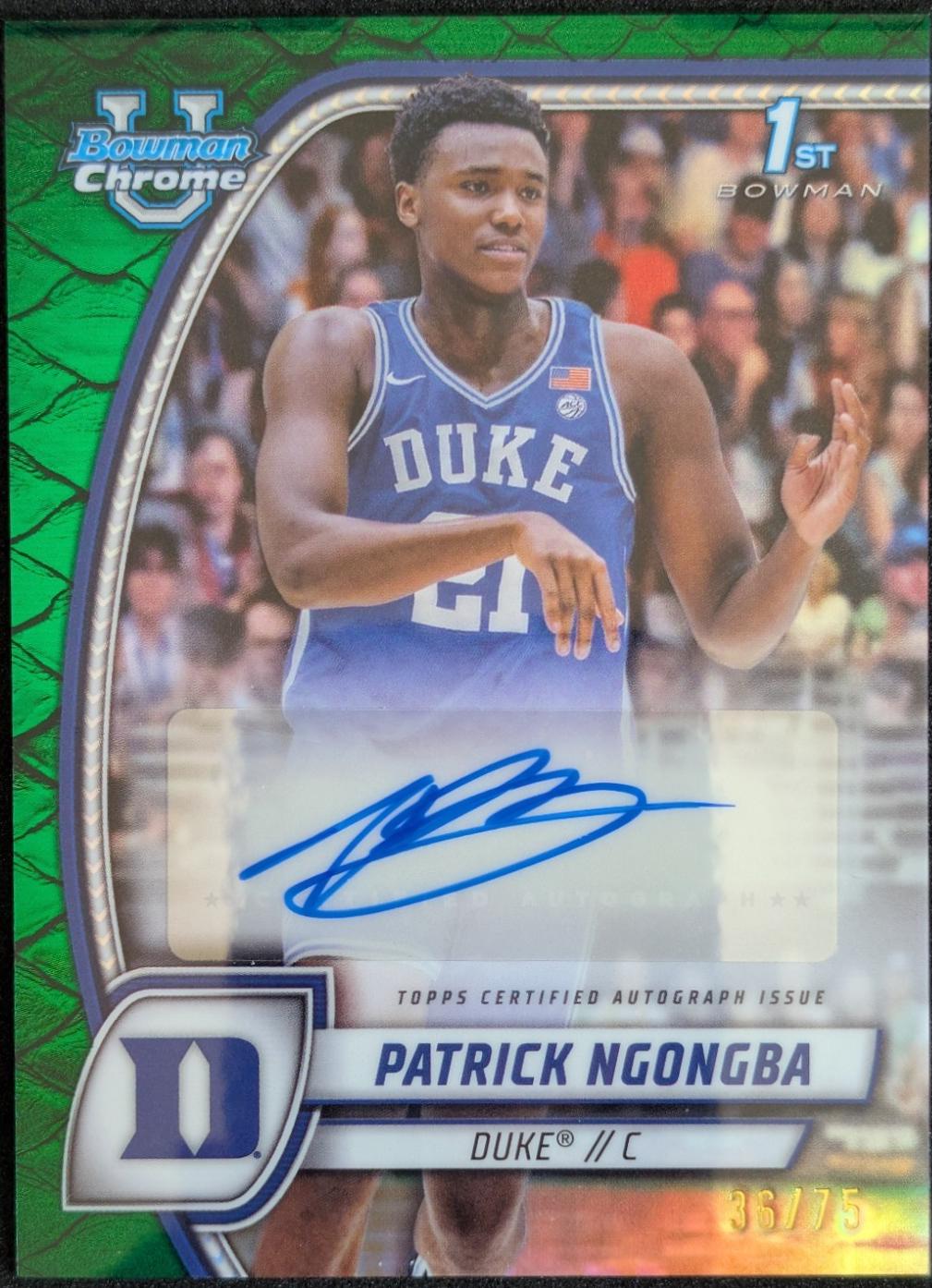 Patrick Ngongba [Reptilian Green Refractor Autograph] #58