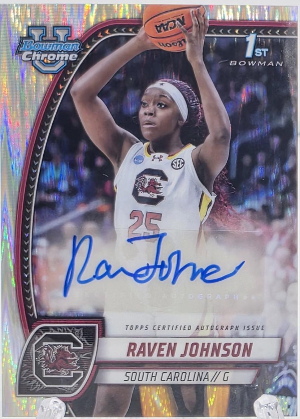 Raven Johnson [Stealth Refractor Autograph] #60