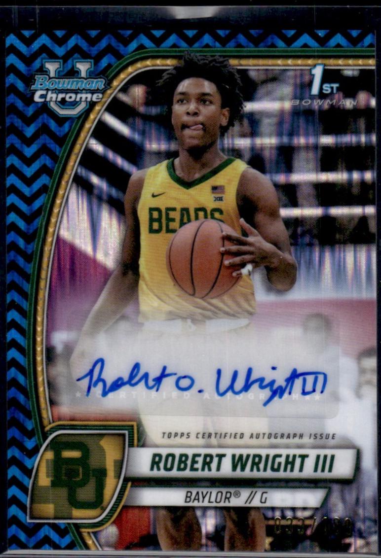 Robert Wright III [Black Blue Refractor Autograph] #15