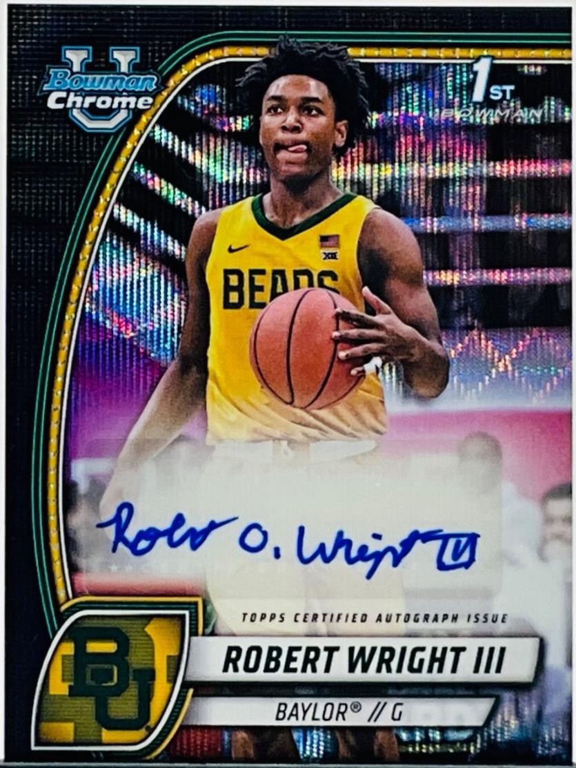 Robert Wright III [Black Wave Refractor Autograph] #15