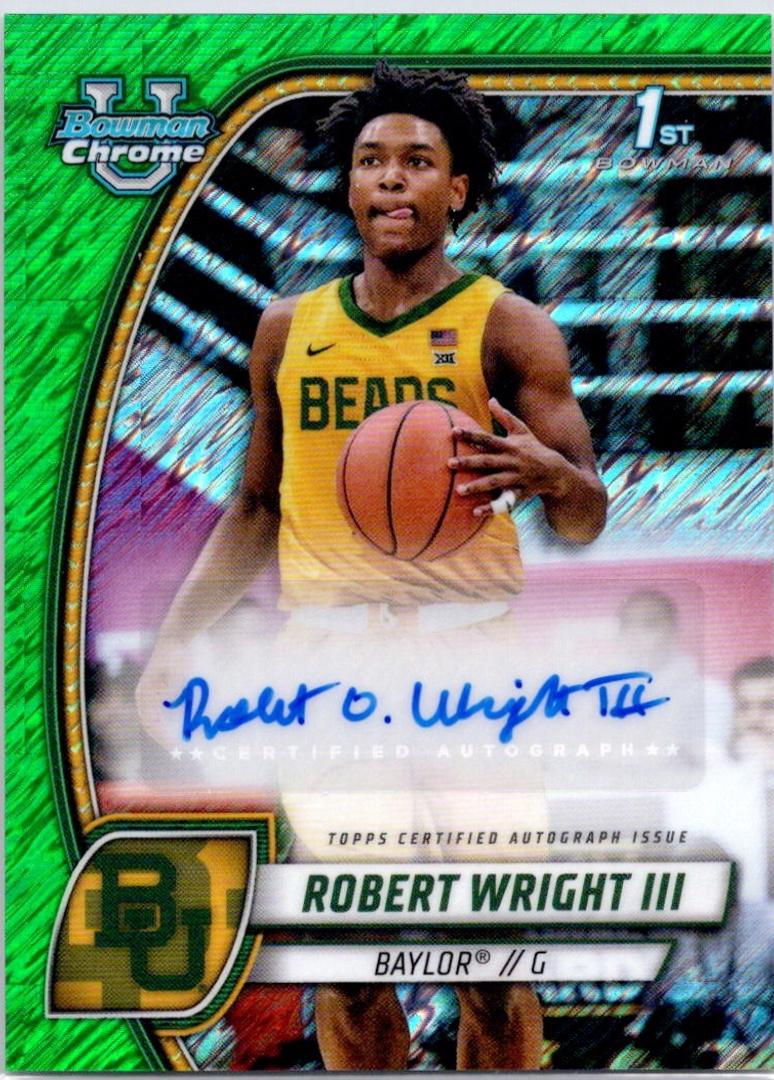 Robert Wright III [Green Shimmer Refractor Autograph] #15