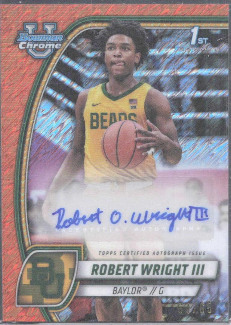 Robert Wright III [Orange Shimmer Refractor Autograph] #15