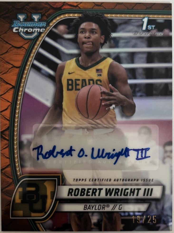 Robert Wright III [Reptilian Orange Refractor Autograph] #15