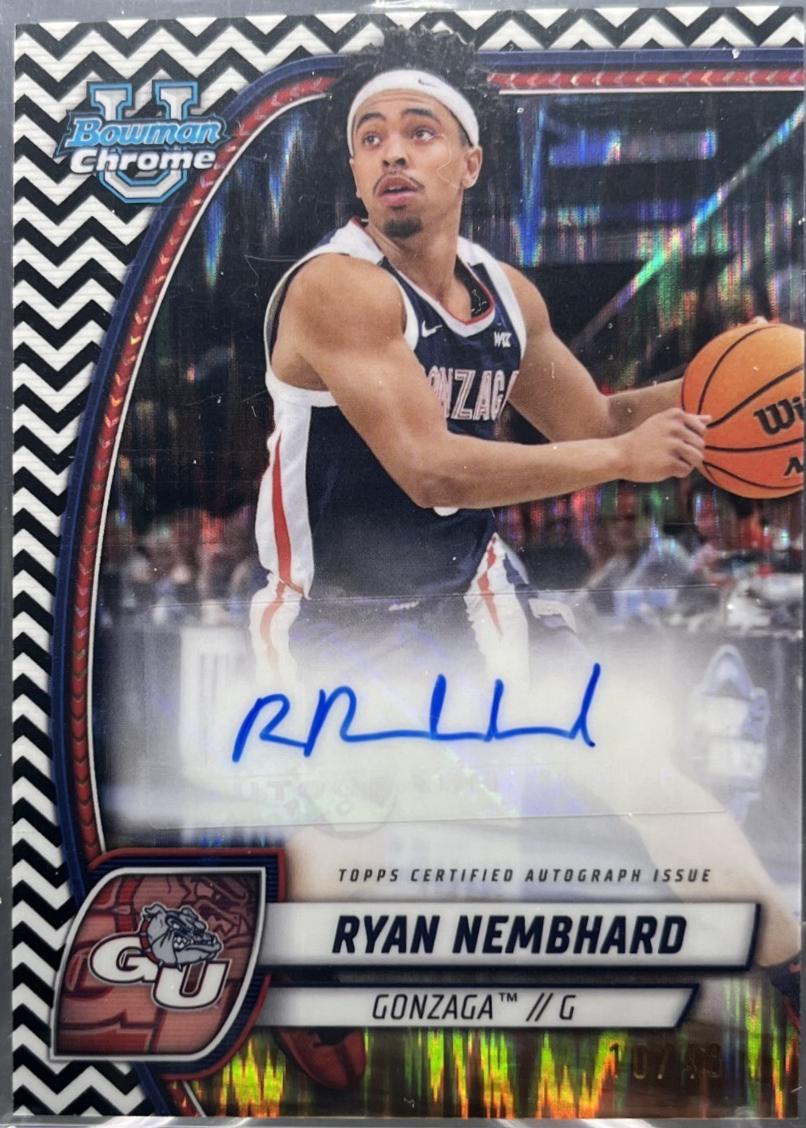 Ryan Nembhard [Black White Refractor Autograph] #72