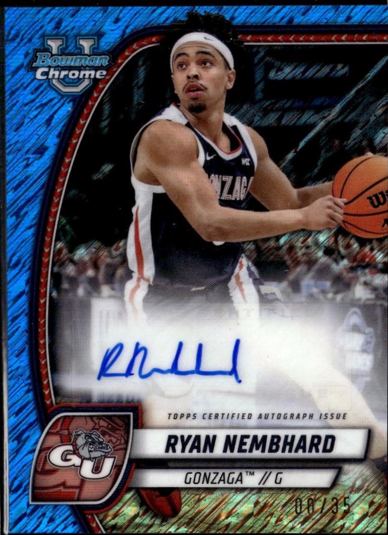 Ryan Nembhard [Blue Shimmer Refractor Autograph] #72