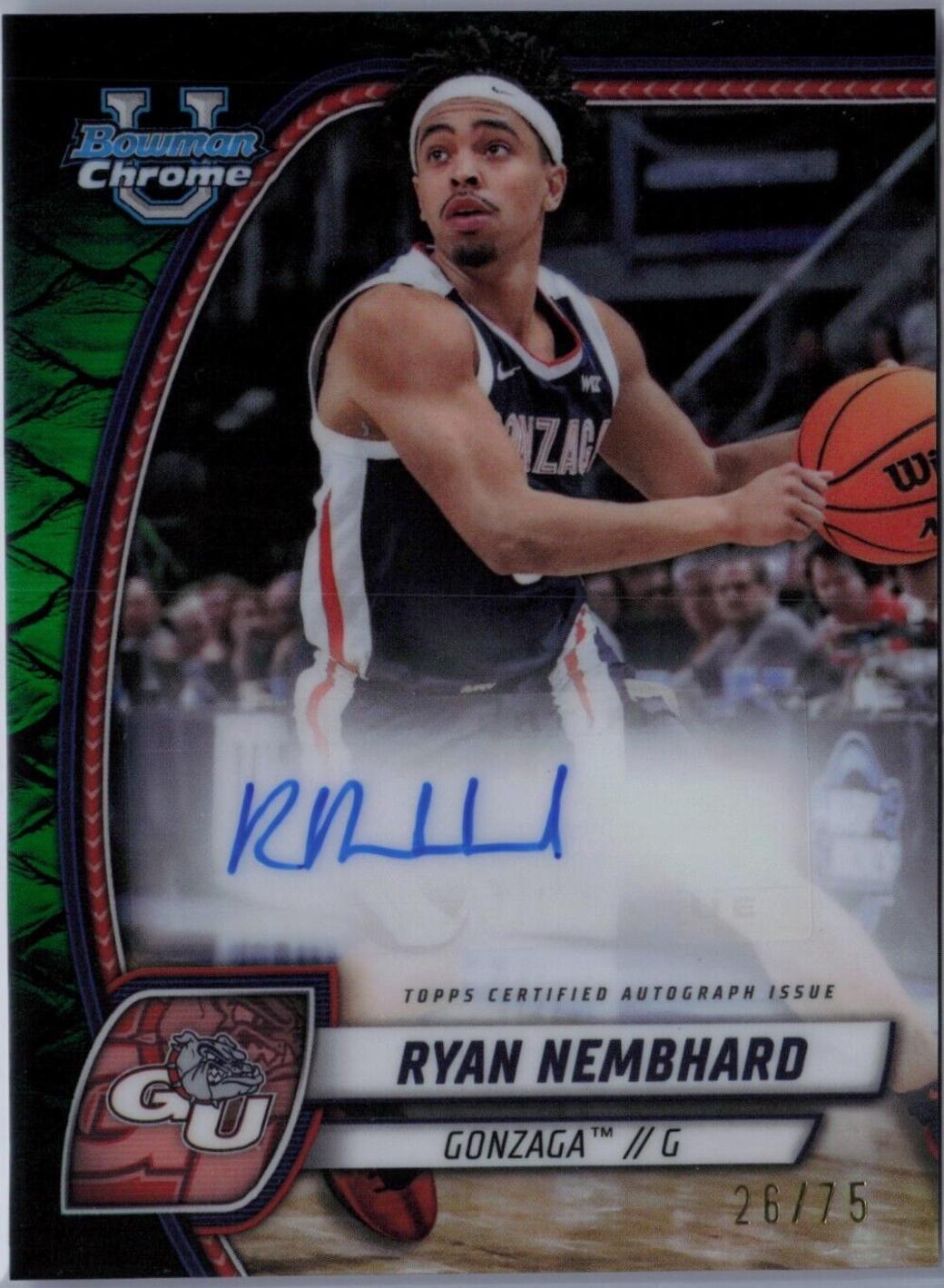 Ryan Nembhard [Green Refractor Autograph] #72