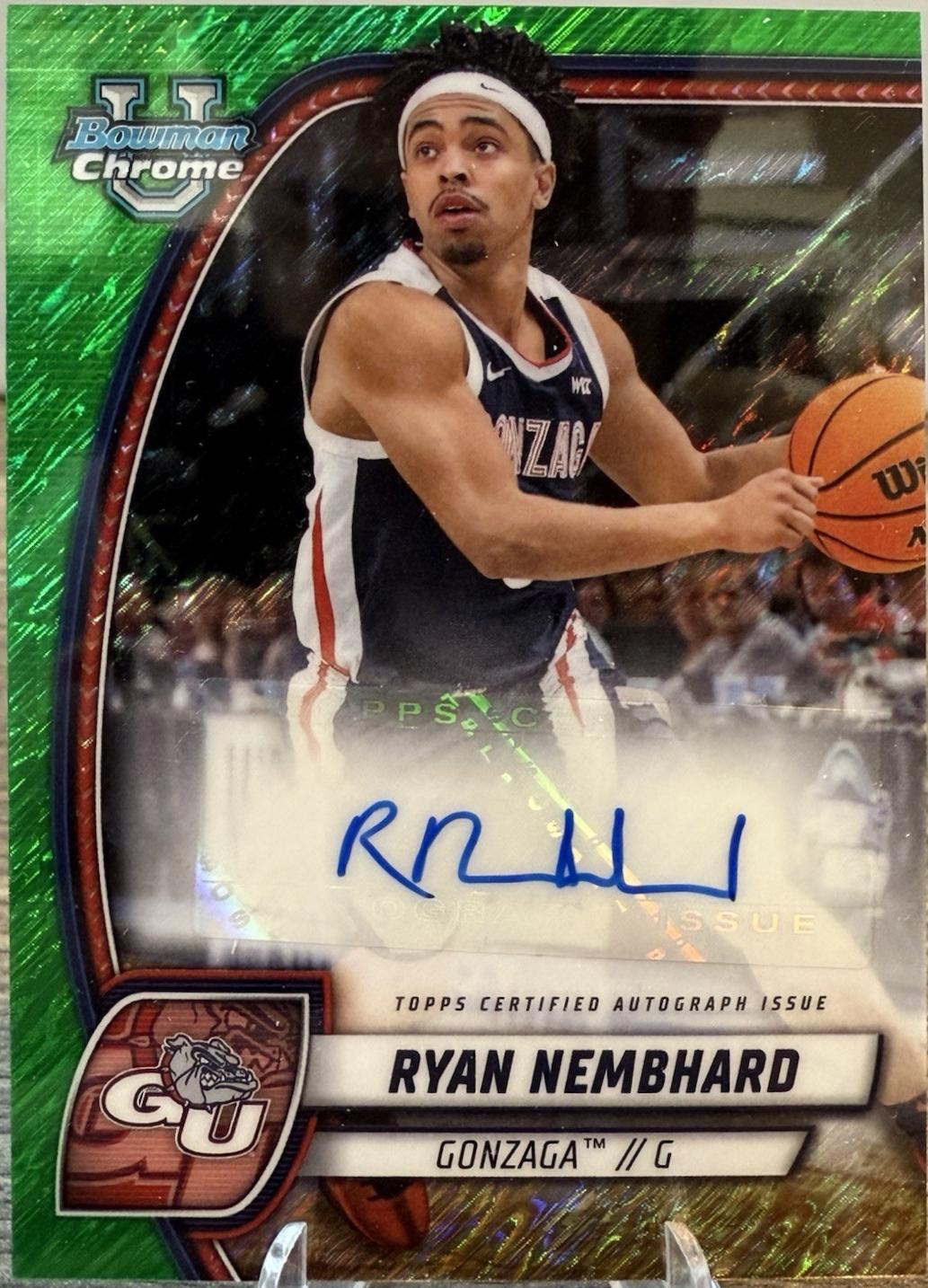 Ryan Nembhard [Green Shimmer Refractor Autograph] #72