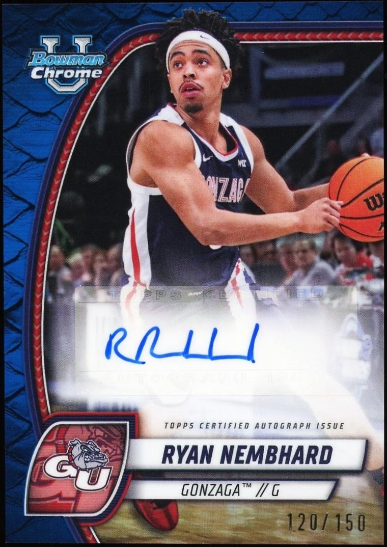 Ryan Nembhard [Reptilian Blue Refractor Autograph] #72