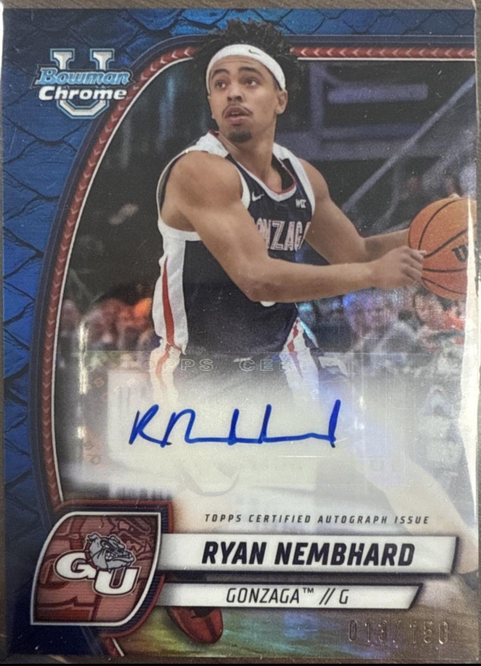 Ryan Nembhard [Reptilian Orange Refractor Autograph] #72