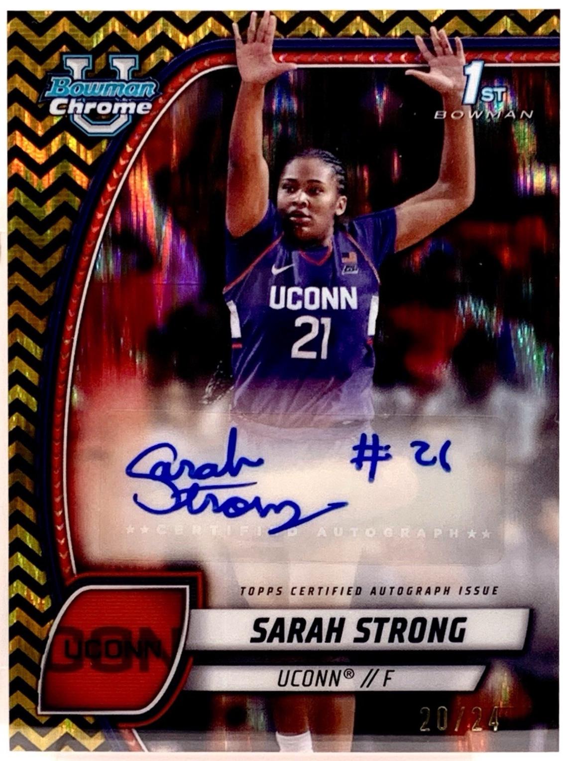 Sarah Strong [Black Gold Refractor Autograph] #62