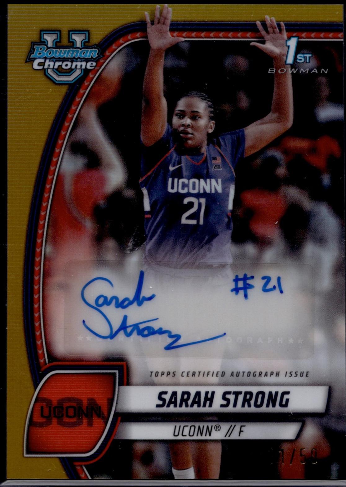 Sarah Strong [Gold Refractor Autograph] #62
