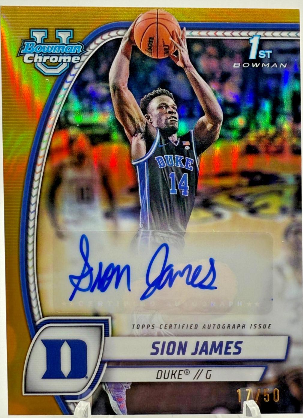 Sion James [Gold Refractor Autograph] #63