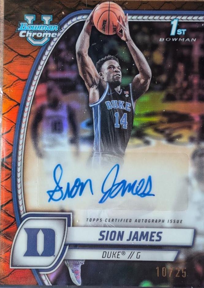 Sion James [Reptilian Orange Refractor Autograph] #63