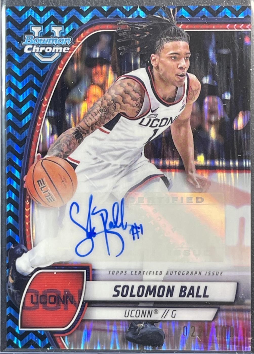 Solomon Ball [Black Blue Refractor Autograph] #87