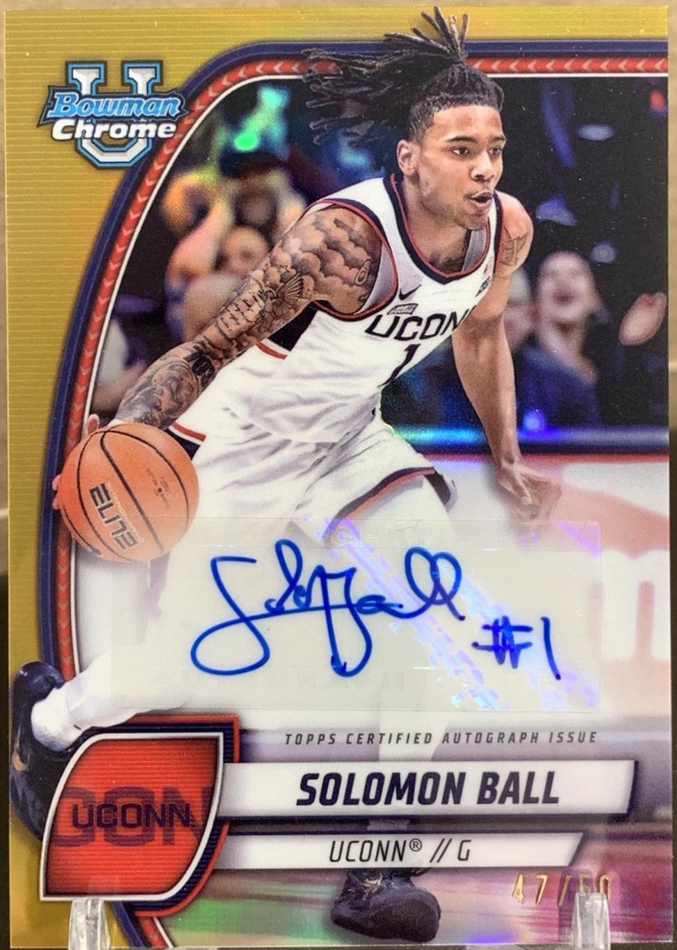 Solomon Ball [Gold Refractor Autograph] #87