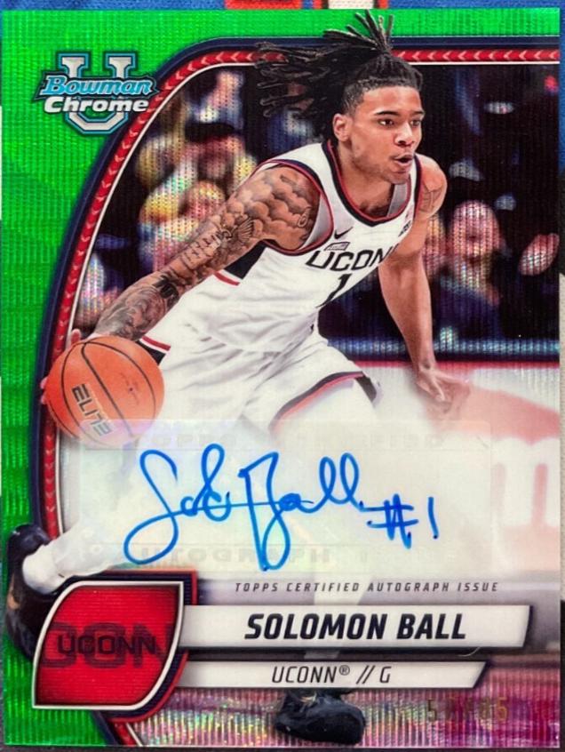 Solomon Ball [Green Wave Refractor Autograph] #87