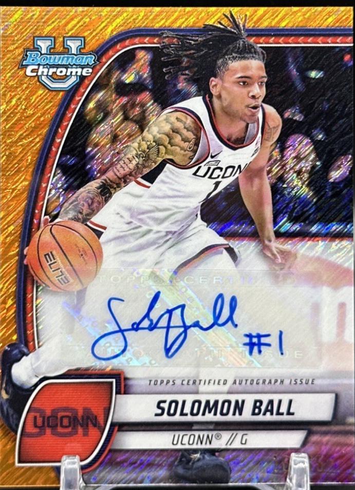 Solomon Ball [Orange Shimmer Refractor Autograph] #87