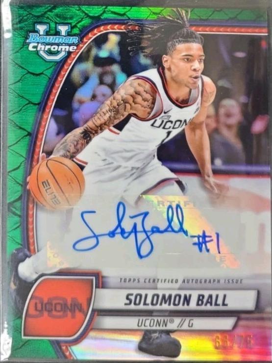 Solomon Ball [Reptilian Green Refractor Autograph] #87