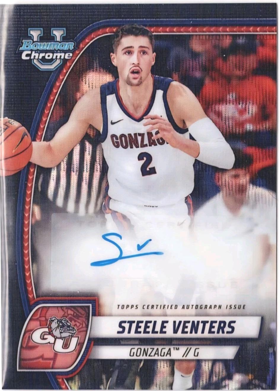 Steele Venters [Black Wave Refractor Autograph] #92