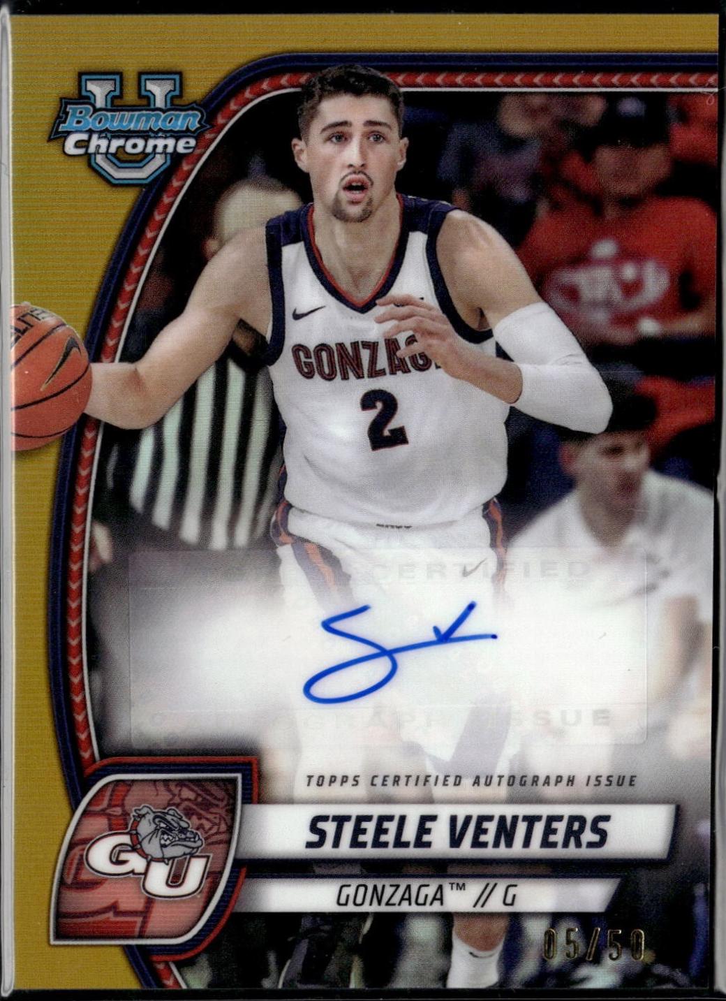 Steele Venters [Gold Refractor Autograph] #92