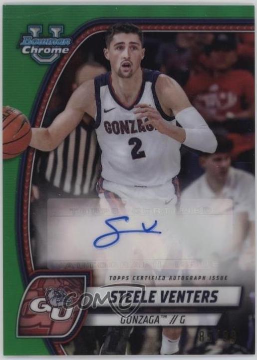 Steele Venters [Green Refractor Autograph] #92