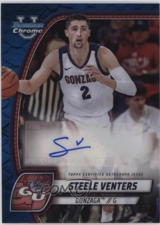 Steele Venters [Reptilian Blue Refractor Autograph] #92