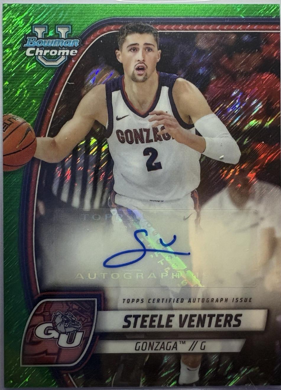 Steele Venters [Reptilian Green Refractor Autograph] #92