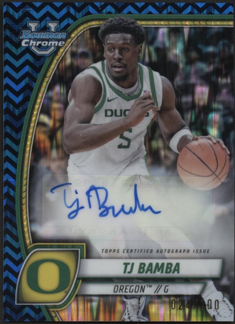 TJ Bamba [Black Blue Refractor Autograph] #74