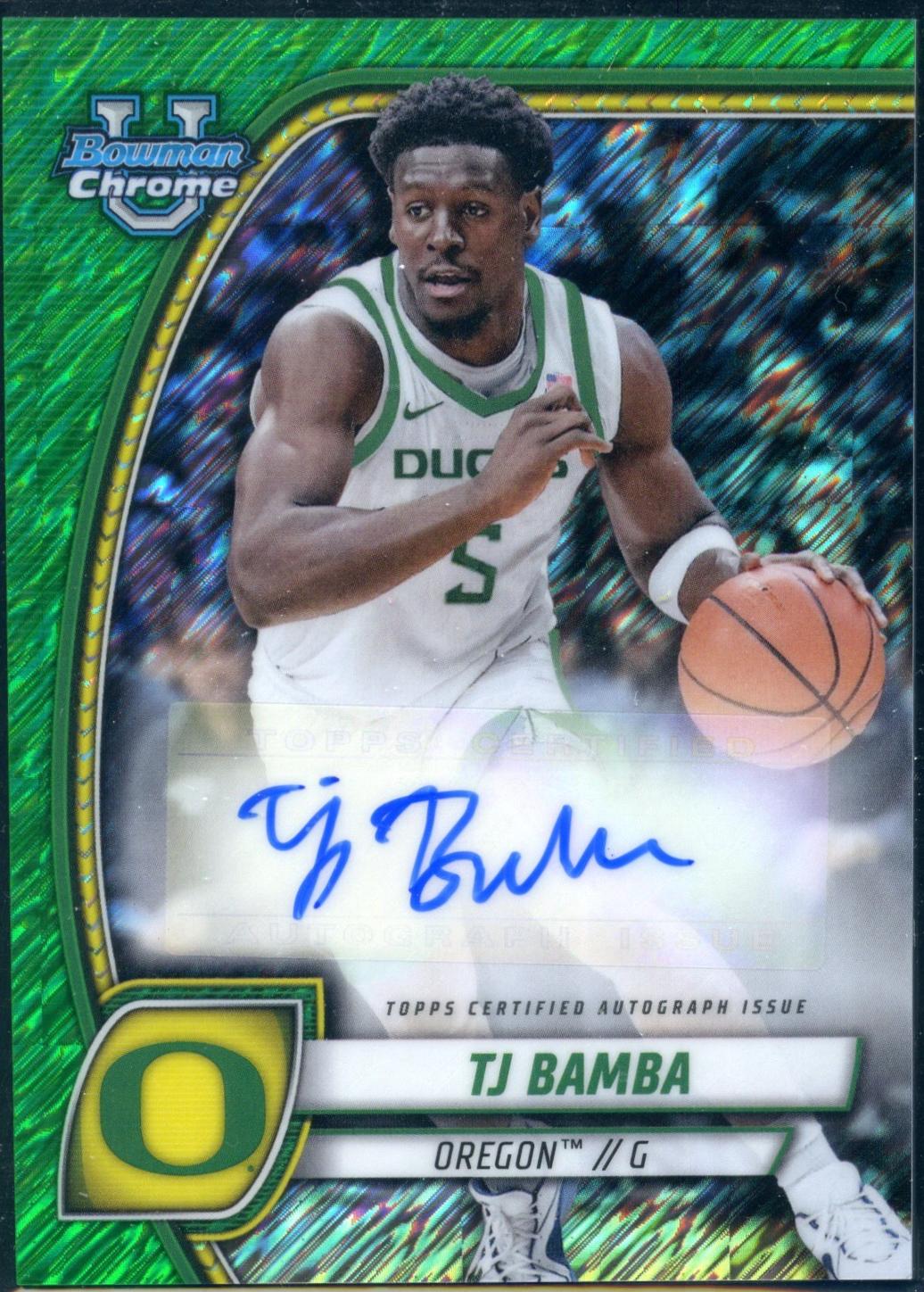 TJ Bamba [Green Refractor Autograph] #74