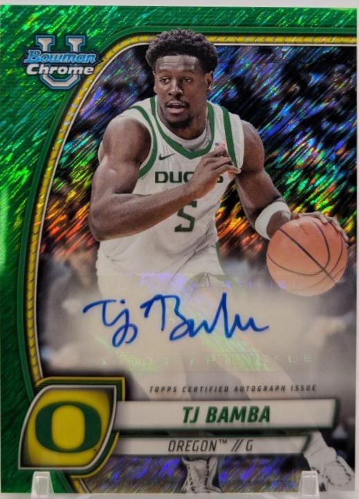 TJ Bamba [Green Shimmer Refractor Autograph] #74