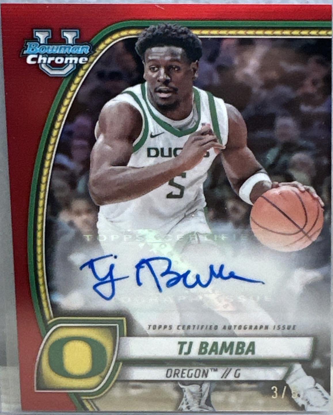 TJ Bamba [Red Refractor Autograph] #74