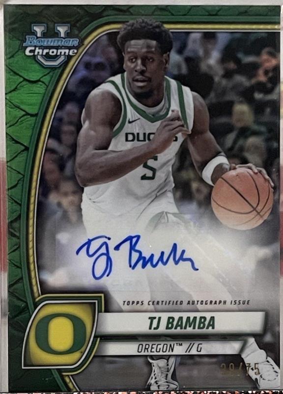 TJ Bamba [Reptilian Green Refractor Autograph] #74