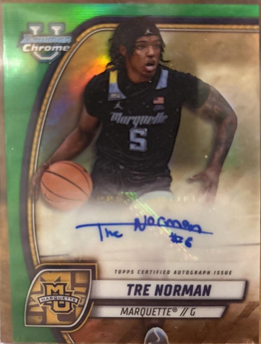 Tre Norman [Green Refractor Autograph] #88