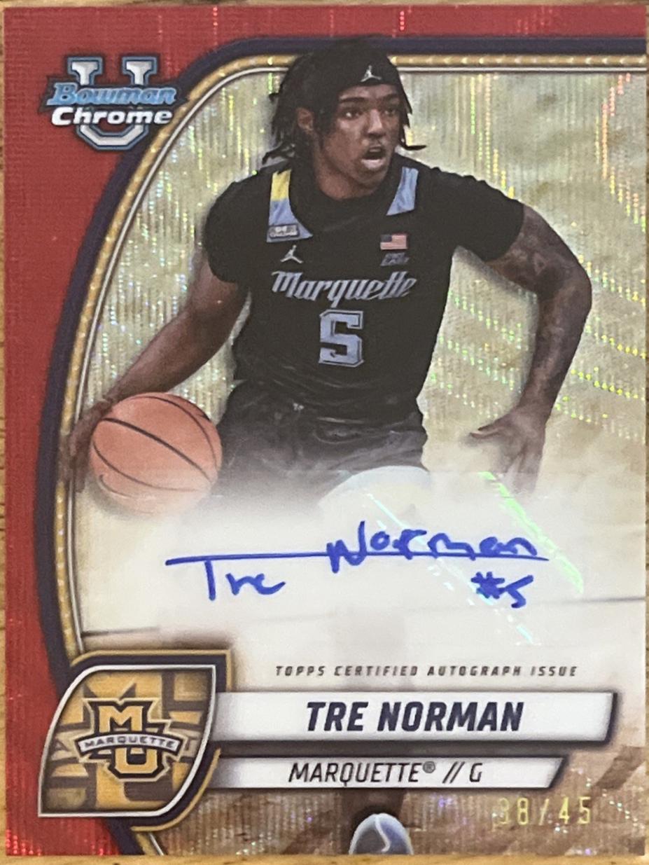 Tre Norman [Red Wave Refractor Autograph] #88