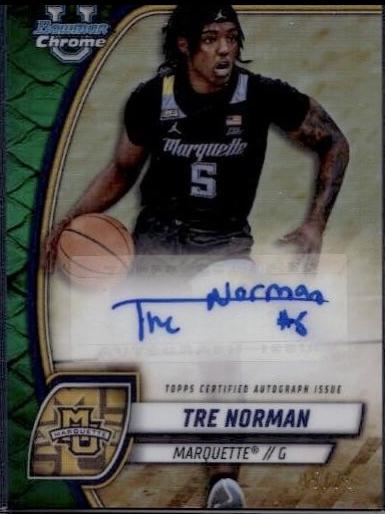 Tre Norman [Reptilian Green Refractor Autograph] #88