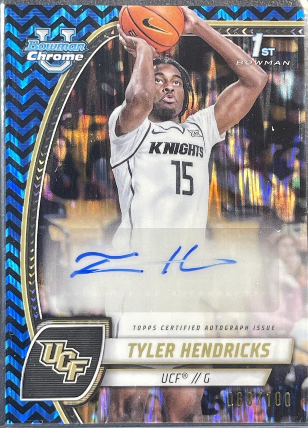 Tyler Hendricks [Black Blue Refractor Autograph] #68