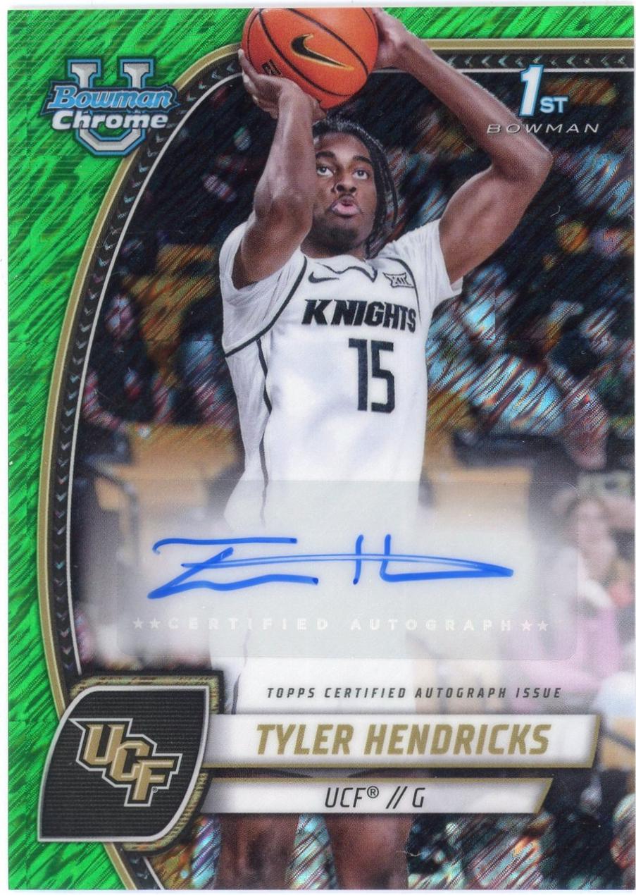Tyler Hendricks [Green Shimmer Refractor Autograph] #68